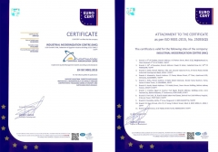 The Industrial Modernisation Centre succeeds in passing inspections and reviews of ISO certificate 9001:2015